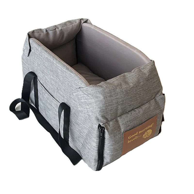 Portable Dogs & Cats Booster Seat - Cozy, Washable Car Bed for Safe & Comfortable Travel