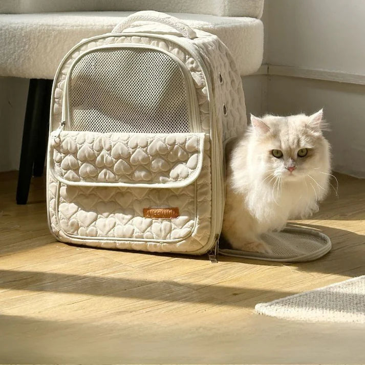 Soft & Lightweight Stress-Free Breathable Pet Carrier Backpack for Cats & Small Dogs