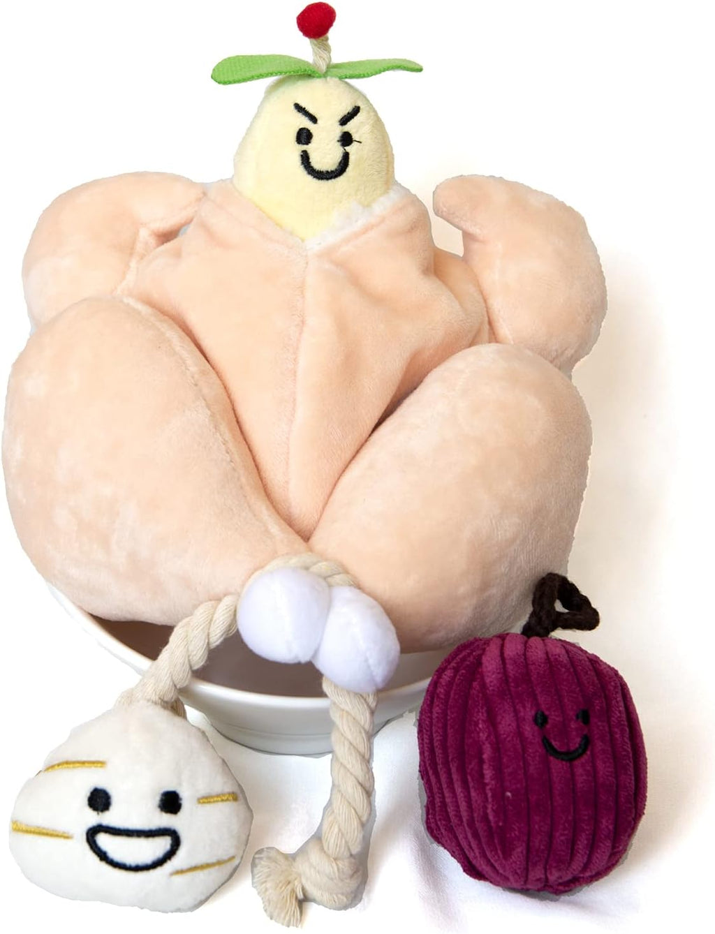 Interactive Hide and Seek Squeaky Crinkle Toys - Korean Ginseng Chicken Set