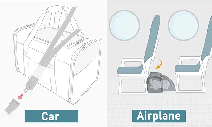 2 Sides Expandable Travel Pet Carrier For Dogs & Cats