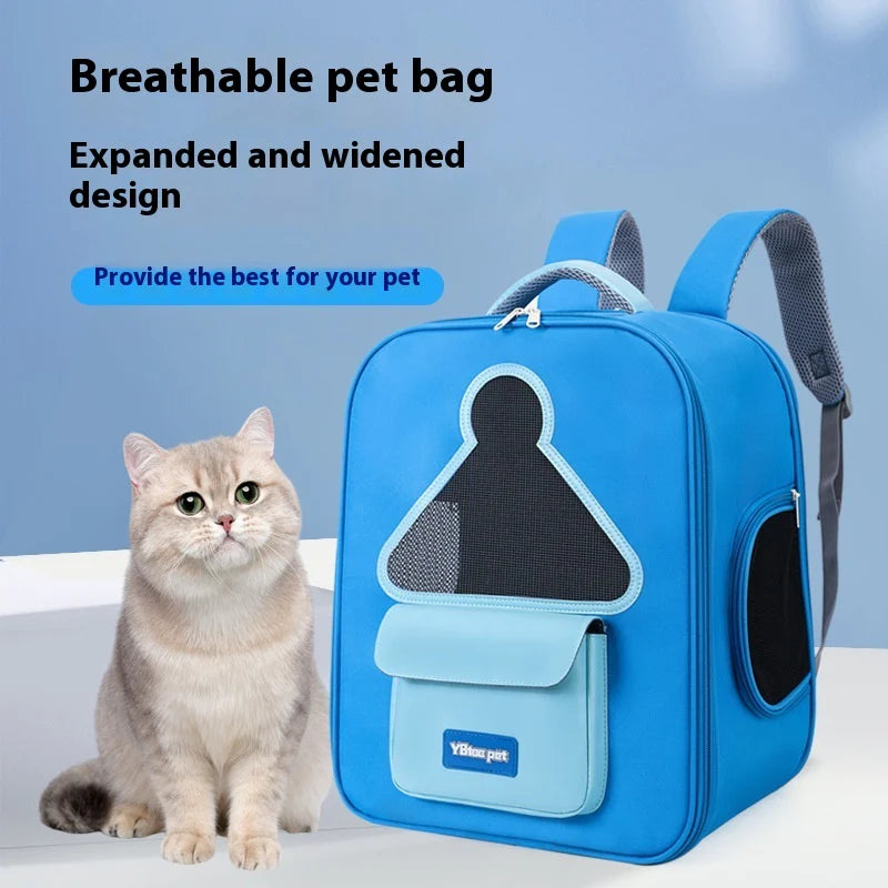 Expandable Ventilated Carrier Backpack For Dogs & Cats