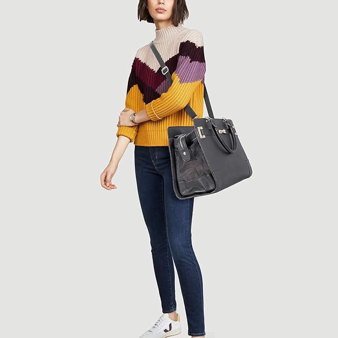 Leather Pet Carrier Purse - Fashion Soft-Sided Tote for Small Dogs and Cats