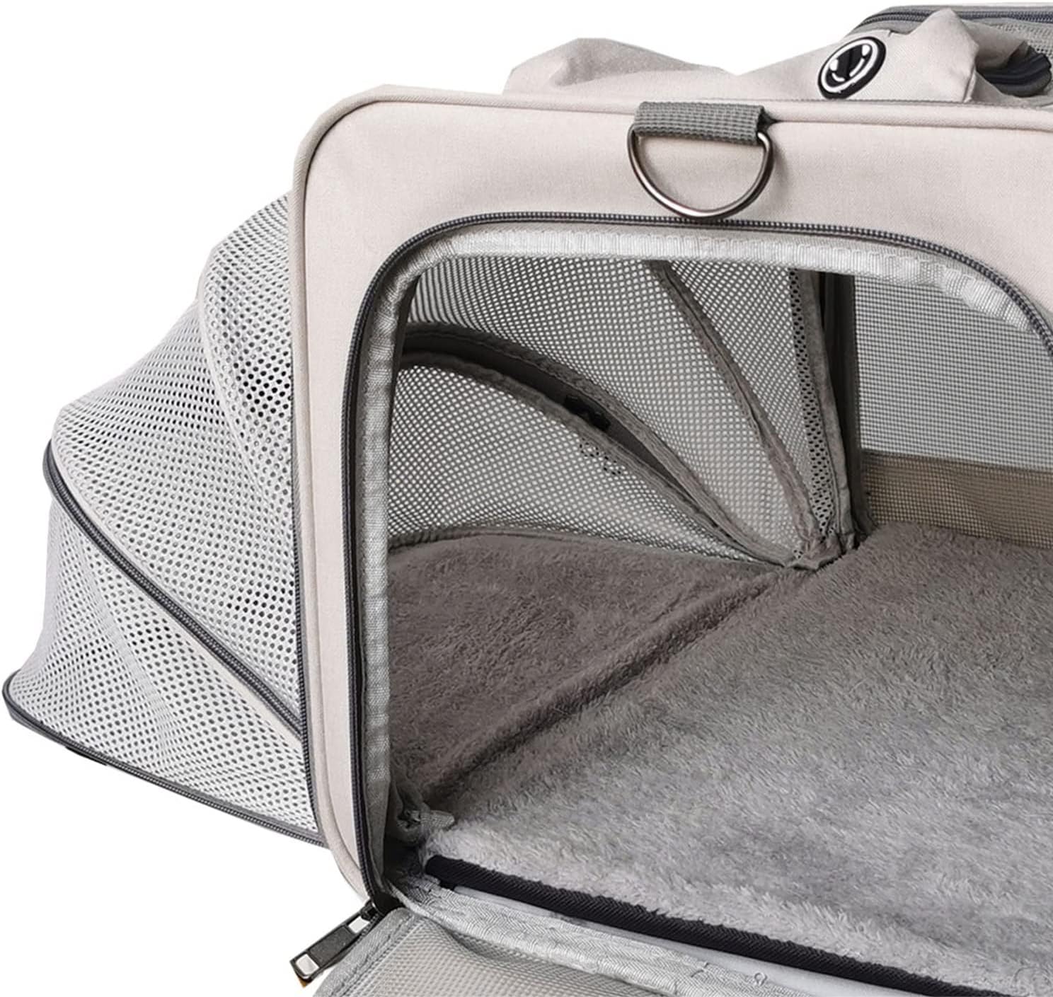 2 Sides Expandable Travel Pet Carrier For Dogs & Cats