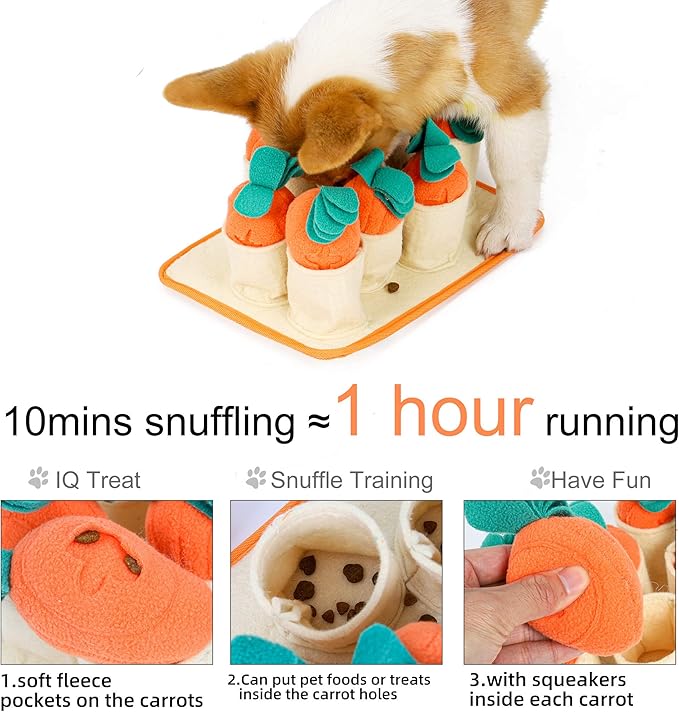Carrots Hide N Seek Puzzle Sniffing Dog Toy