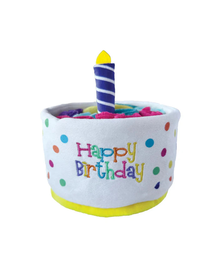 Birthday Cake Treat Dispensing Dog Toy – Interactive Slow Feeder & Play
