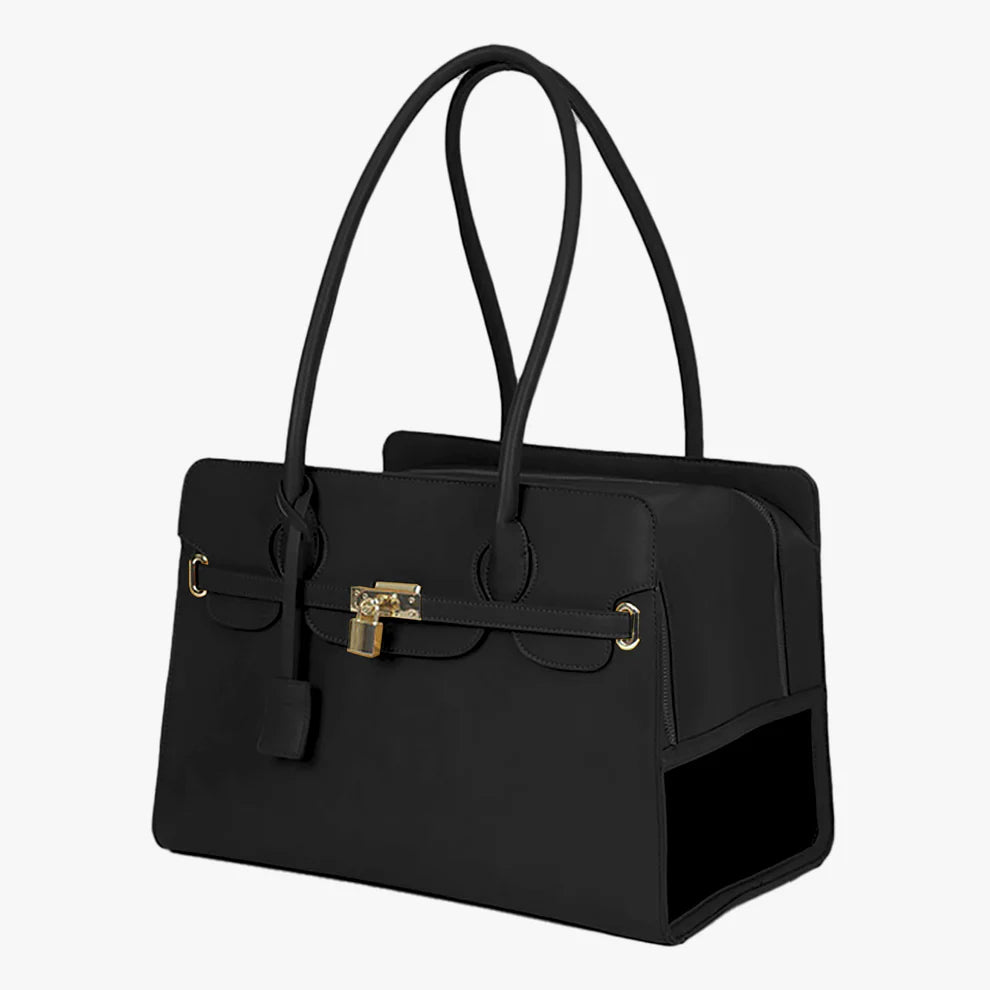 The Barkin Bag - Luxury Designer PU Leather Pet Carrier For Small Dogs & Cats: Premium Travel & Fashion Tote