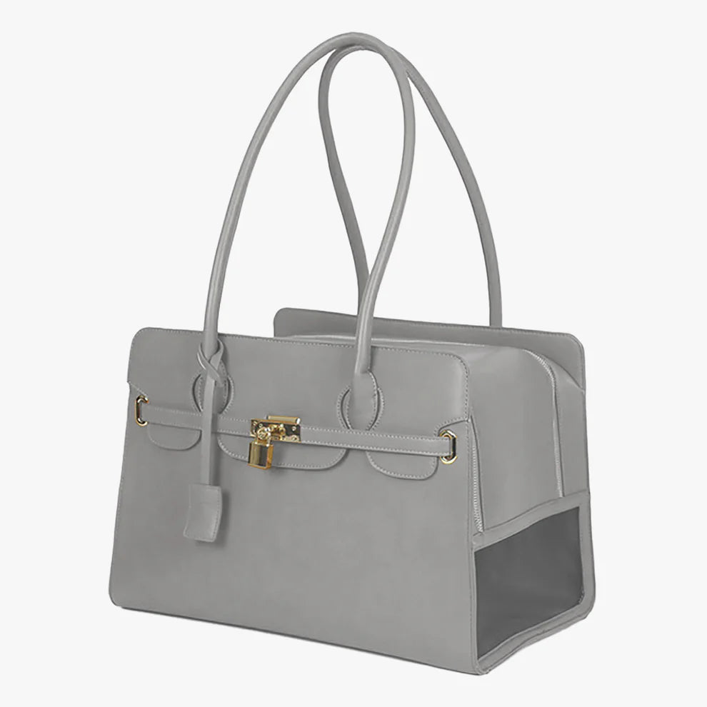 The Barkin Bag - Luxury Designer PU Leather Pet Carrier For Small Dogs & Cats: Premium Travel & Fashion Tote