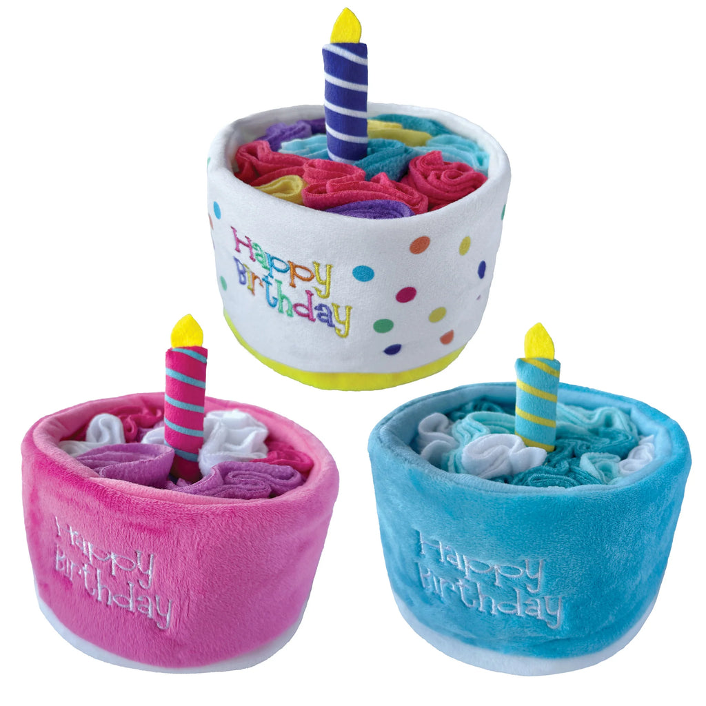Birthday Cake Treat Dispensing Dog Toy – Interactive Slow Feeder & Play