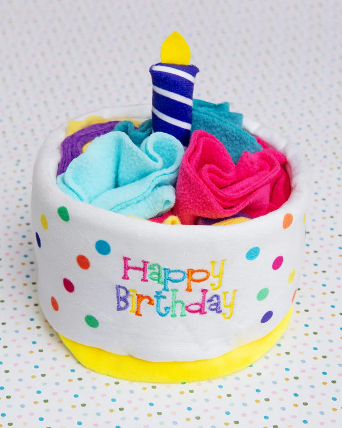 Birthday Cake Treat Dispensing Dog Toy – Interactive Slow Feeder & Play