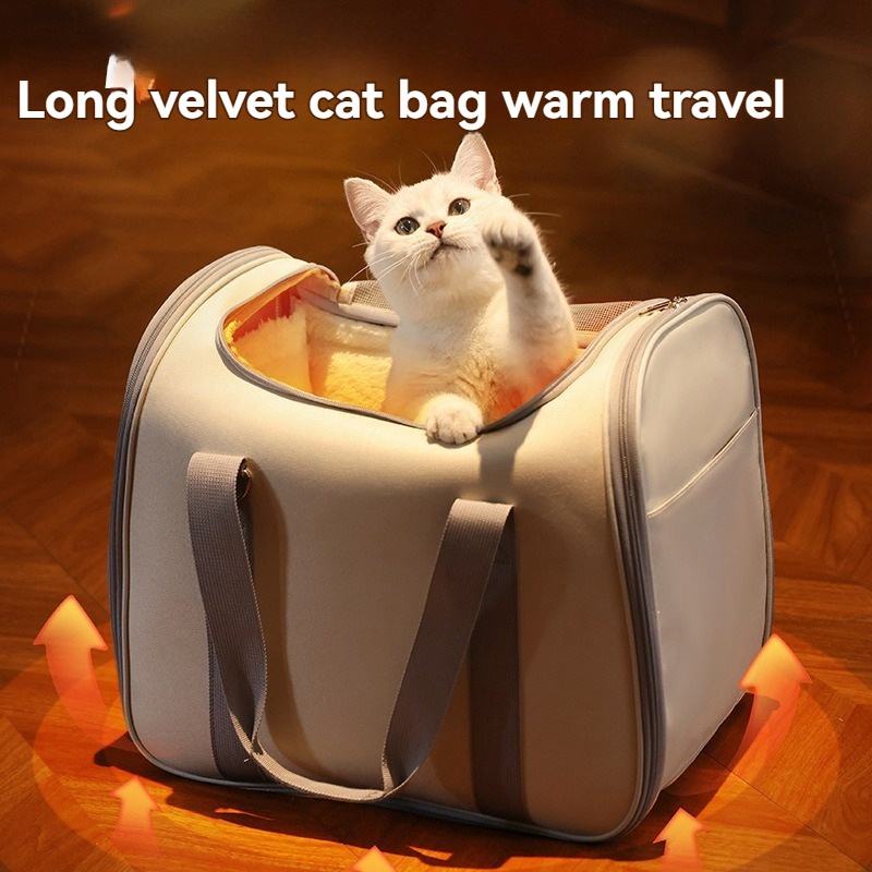 Cozy Winter Pet Carrier Bag: Portable & Warm For Cats & Small Dogs