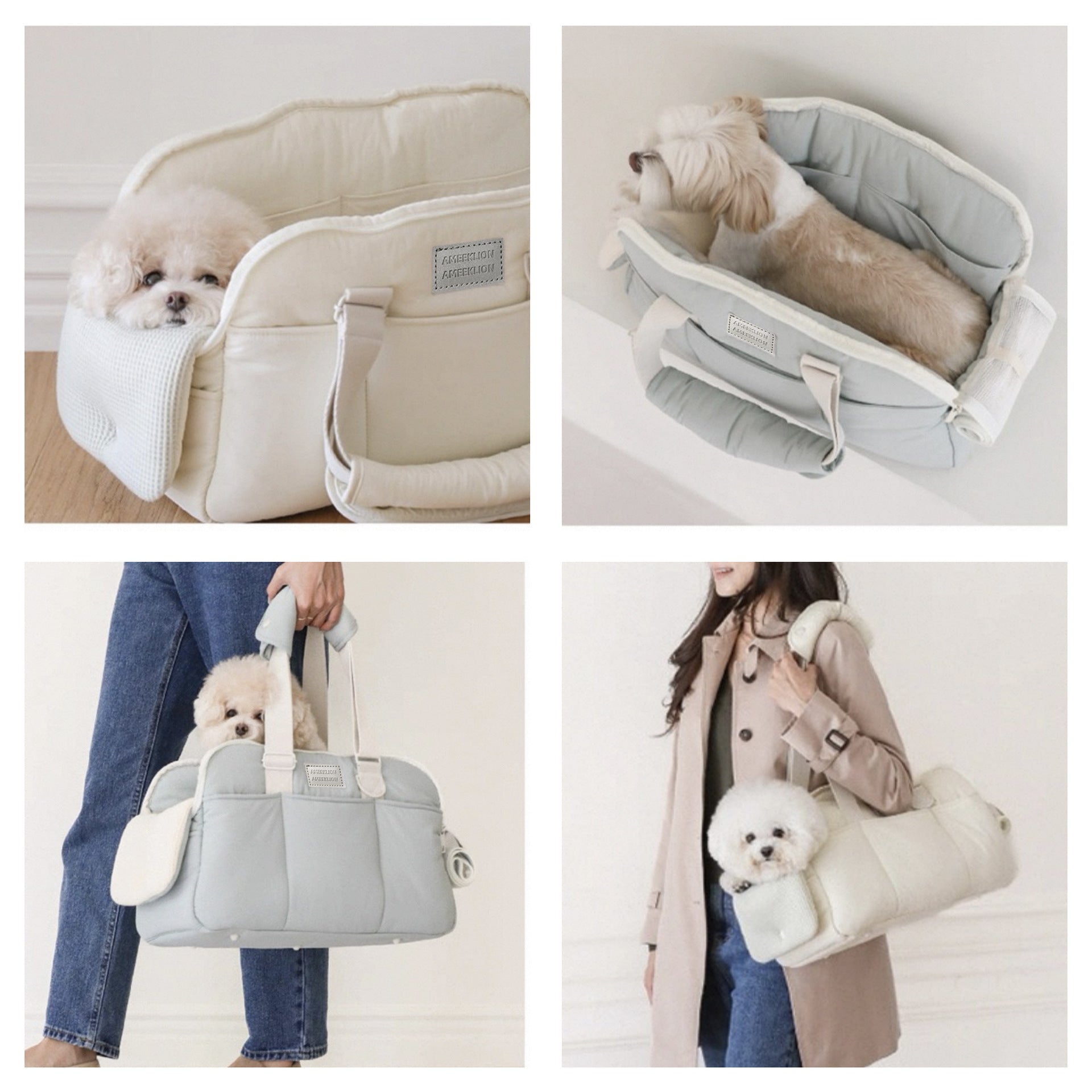 Lightweight Pet Carrier For Dogs & Cats - Warm, Breathable Mesh Shoulder Bag