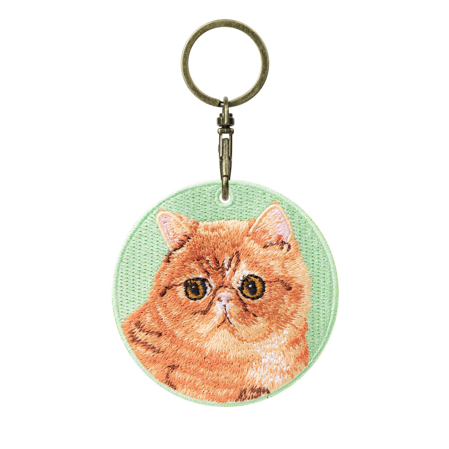 Double-sided Embroidery Patch Key Chain - Cats