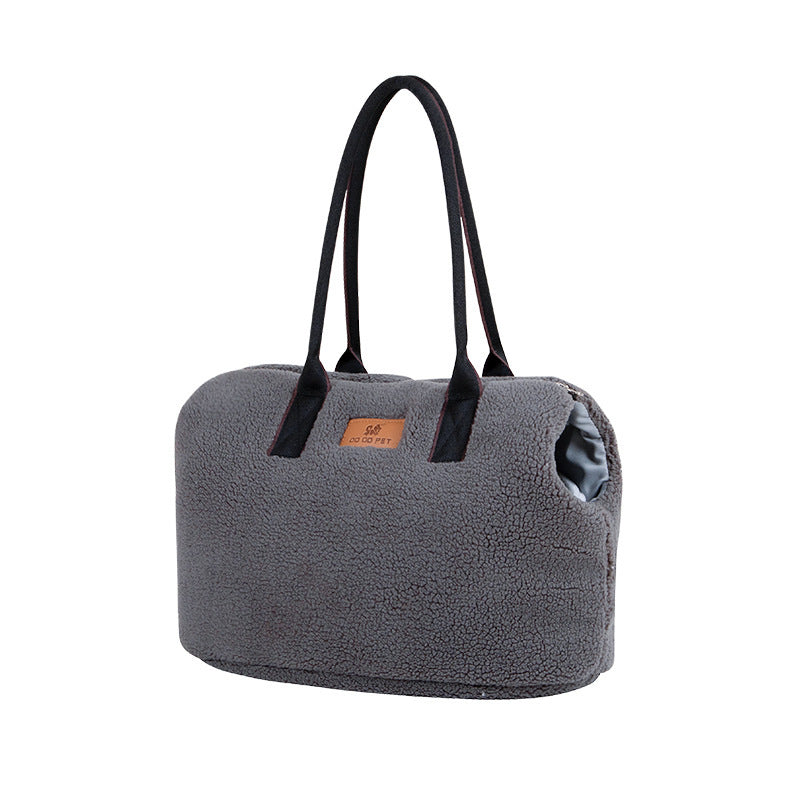 Fleece-Lined Warm & Cozy Pet Carrier – Large Capacity Insulated Shoulder Bag For Small Dogs & Cats