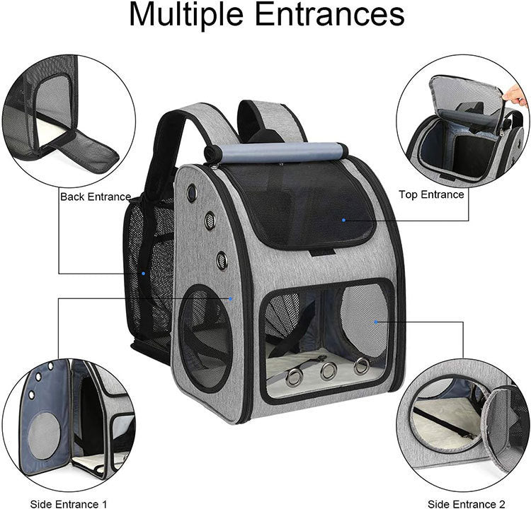 Expandable Pet Carrier Backpack For Dogs & Cats
