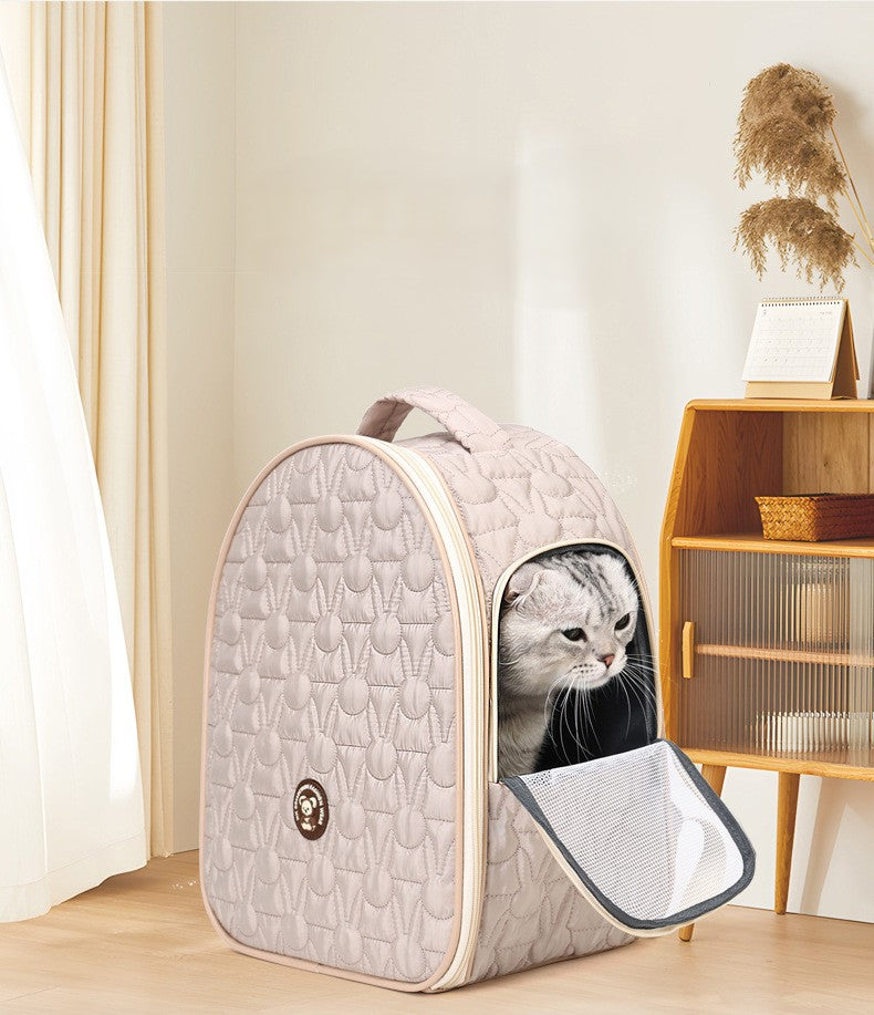 Large Capacity Cat Backpack Carrier - Foldable & Portable Pet Travel Bag