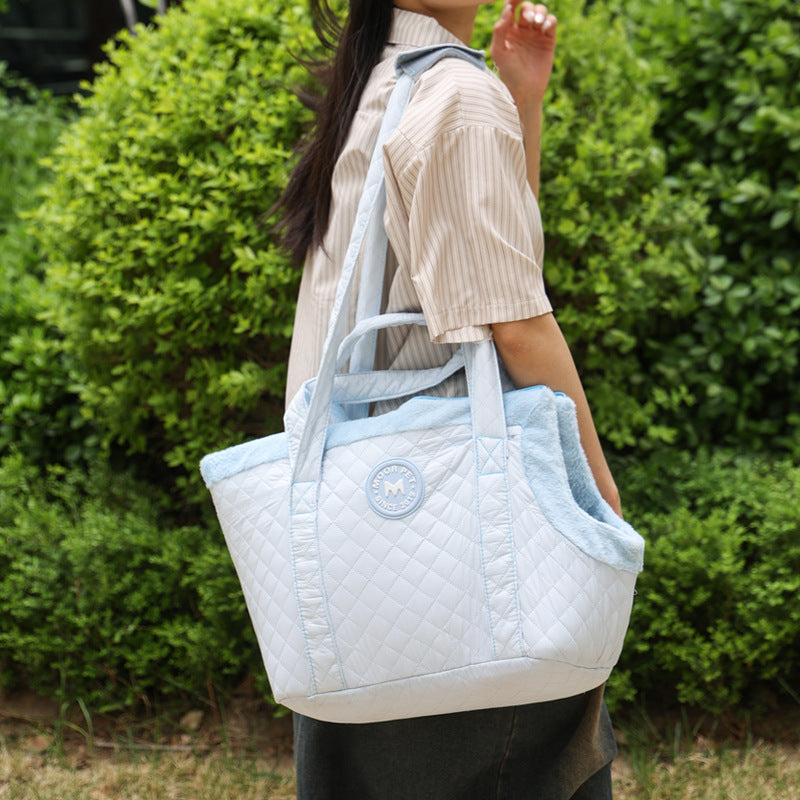 Warm & Cozy Pet Carrier - Portable Handheld & Shoulder Travel Bag For Cats & Small Dogs