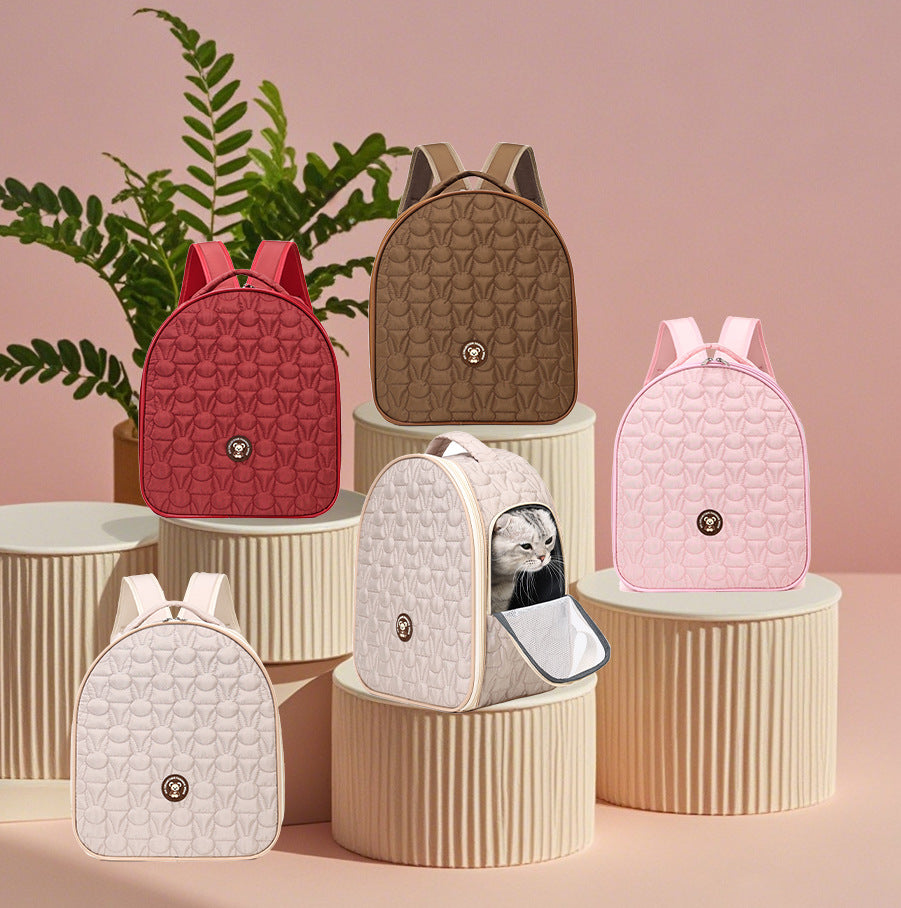 Large Capacity Cat Backpack Carrier - Foldable & Portable Pet Travel Bag