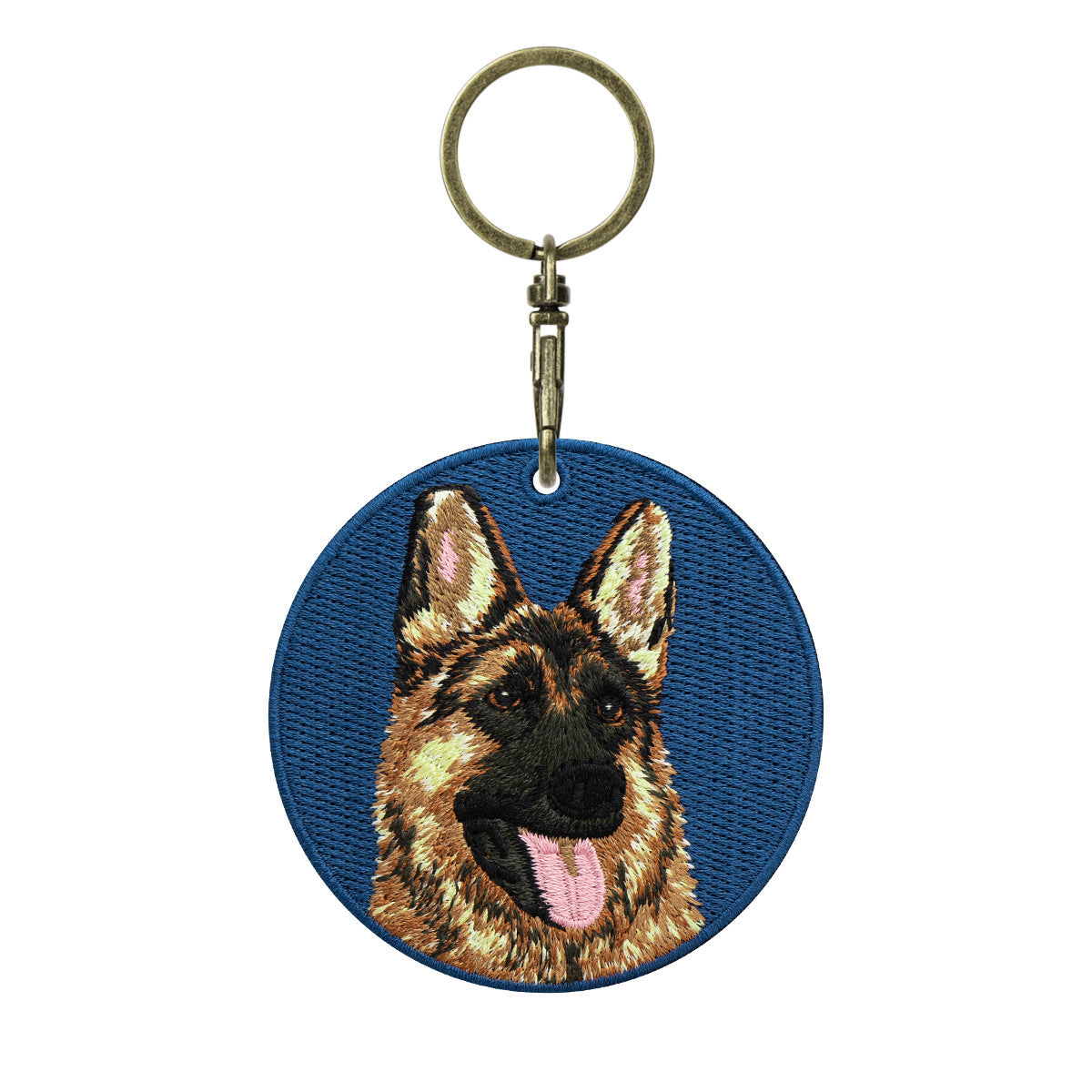 Double-sided Embroidery Patch Key Chain - Dogs