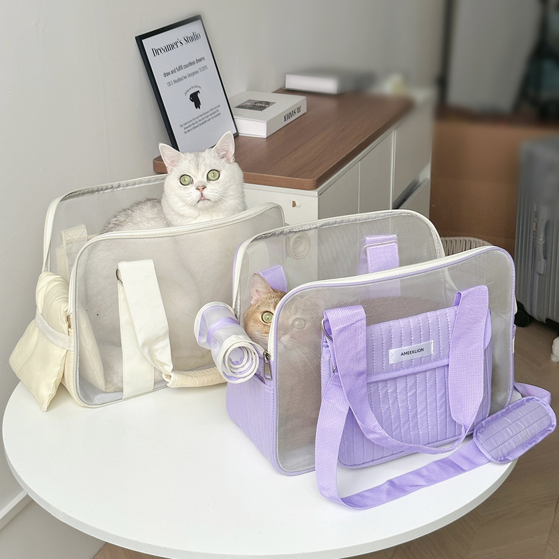 Minimalist Breathable Pet Carrier - Airy Design for Dogs & Cats