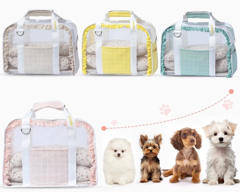 Breathable Pet Carrier Outing Mesh Portable Bag For Dogs & Cats