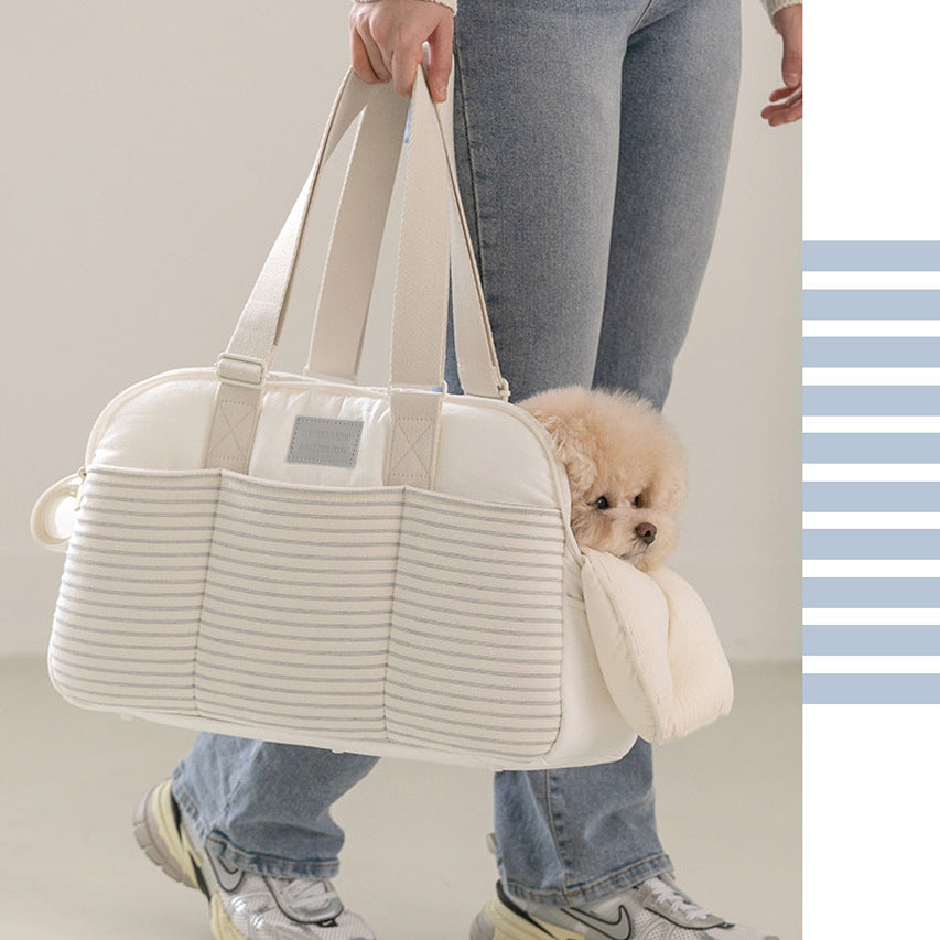 Lightweight Pet Carrier For Dogs & Cats - Warm, Breathable Mesh Shoulder Bag