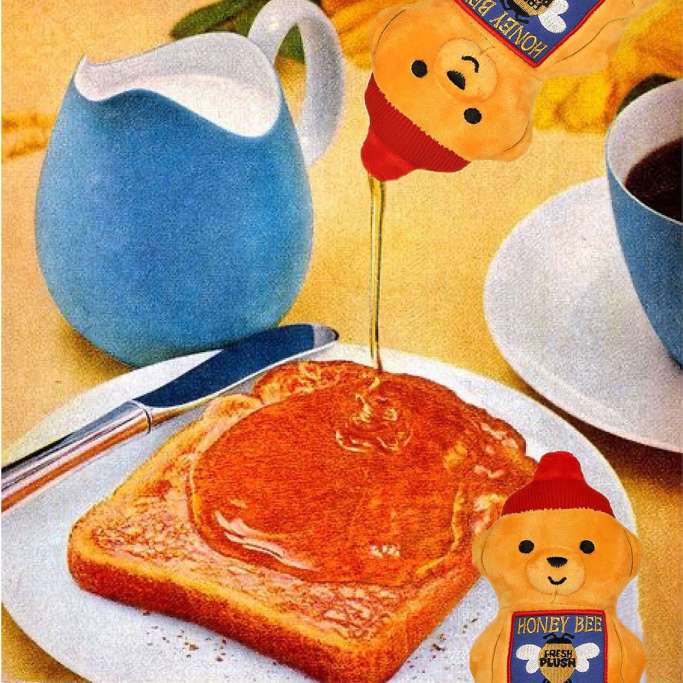 Spot Ins explosive Korean cute bear honey jar toy sounding paper dog export pet toy pet