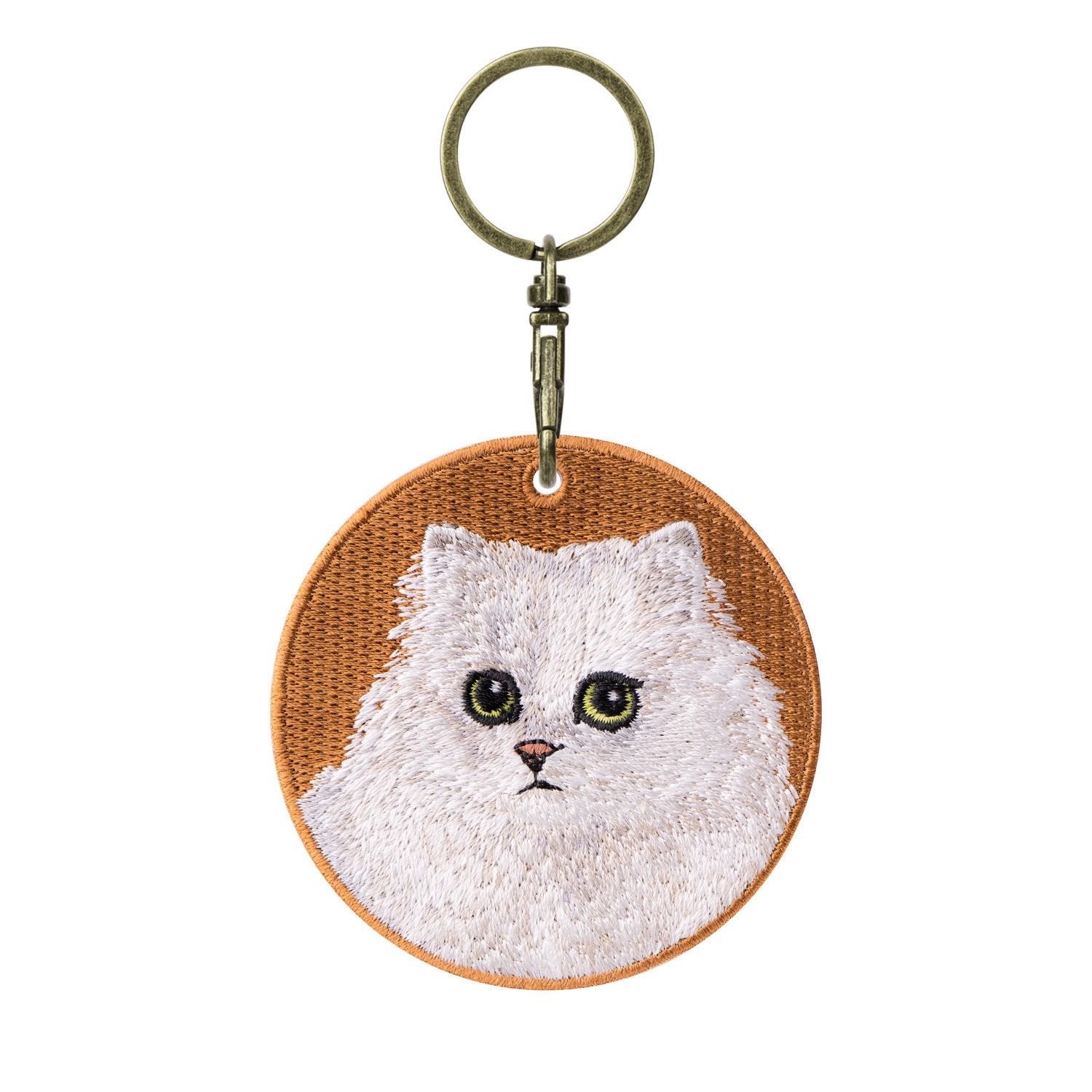 Double-sided Embroidery Patch Key Chain - Cats