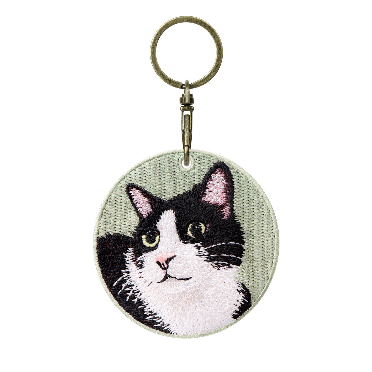 Double-sided Embroidery Patch Key Chain - Cats