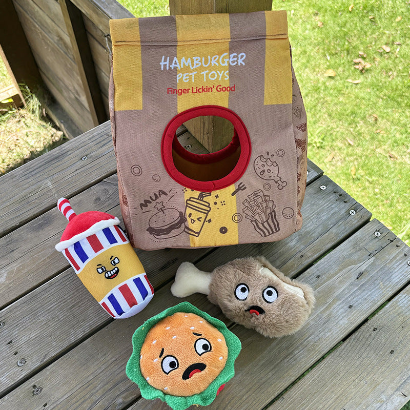 Korean hot selling pet toys plush sounds, hidden food, sniffing toys, dog relieving boredom, self-hilarity, and bite resistant cat and dog toys