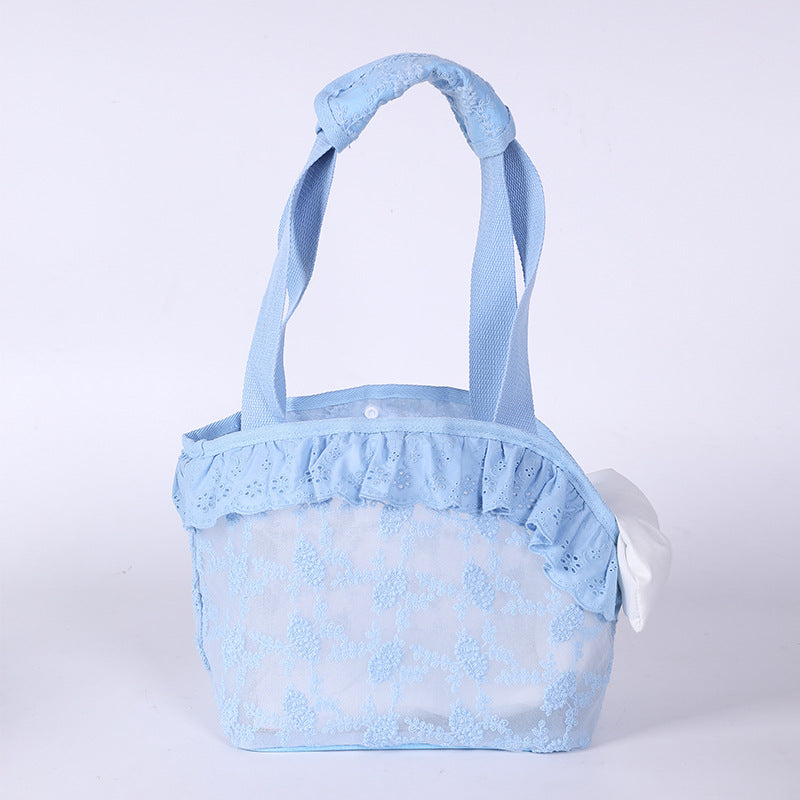 Princess Style Lace Breathable Pet Carrier Handbag For Small Dogs & Cats