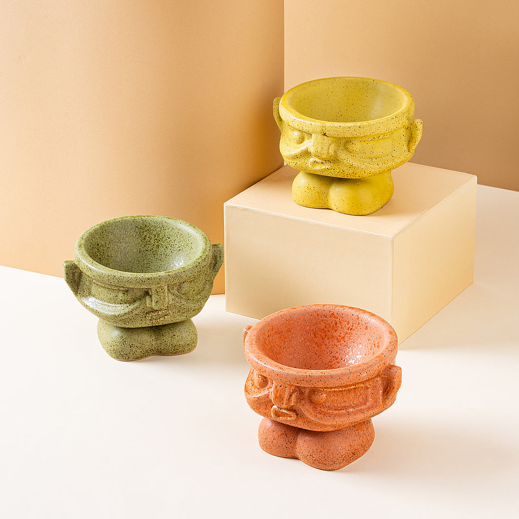 Artistic Ceramic Pet Bowl For Small Breed Dogs & Cats 7.4oz 220ml