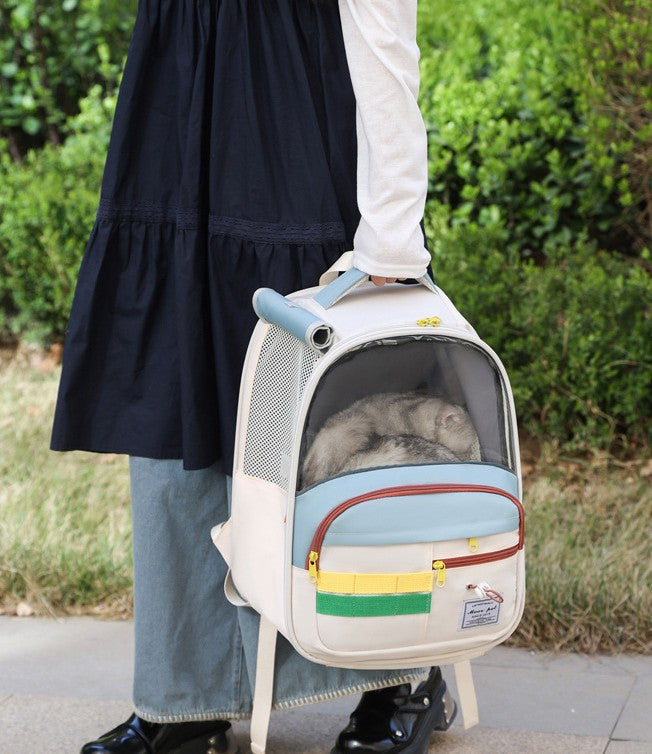 Breathable Pet Carriers: High-Capacity Backpack & Hand-Carry Shoulder Tote For Dogs & Cats