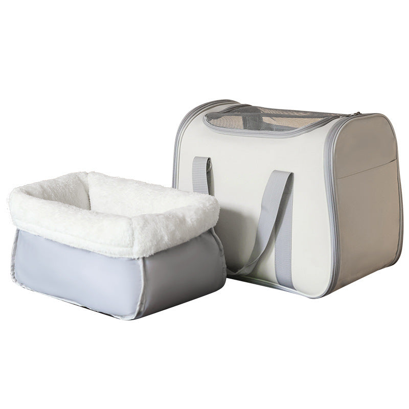 Cozy Winter Pet Carrier Bag: Portable & Warm For Cats & Small Dogs