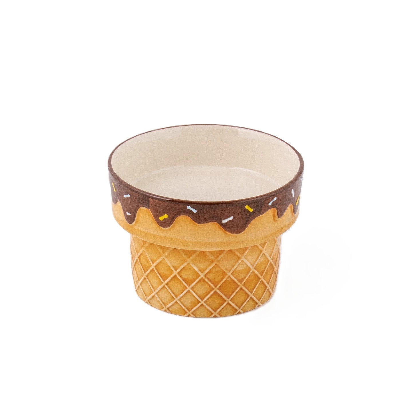 Elevated Tilted Ceramic Bowl - Neck Relief for Dogs & Cats 10.1oz 300ml