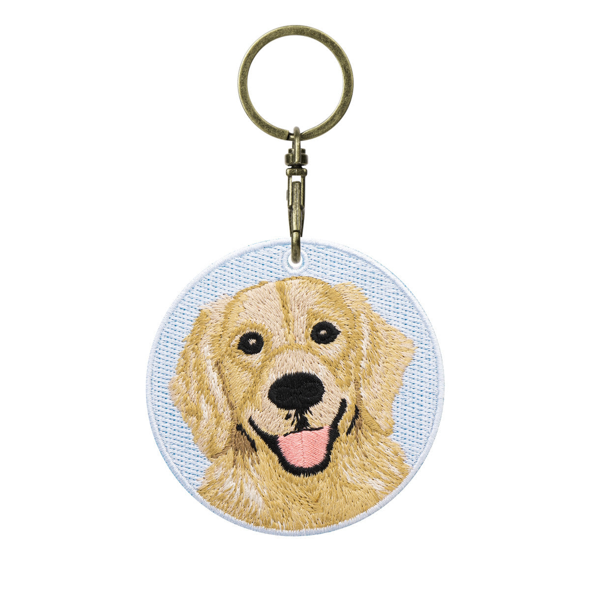 Double-sided Embroidery Patch Key Chain - Dogs