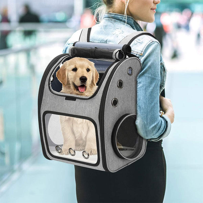 Expandable Pet Carrier Backpack For Dogs & Cats