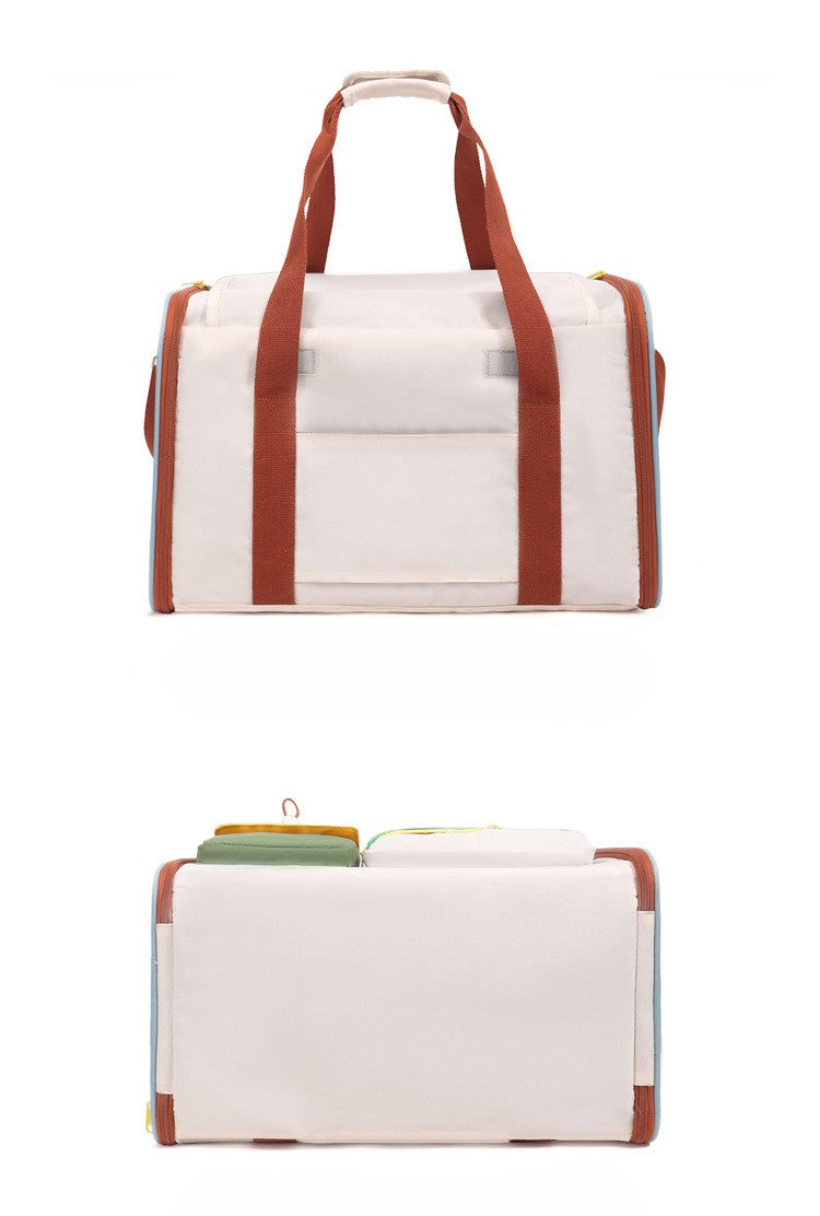 Breathable Pet Carriers: High-Capacity Backpack & Hand-Carry Shoulder Tote For Dogs & Cats