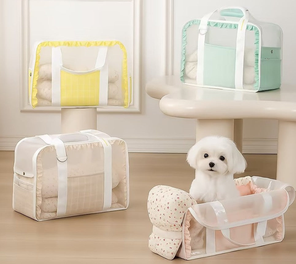 Breathable Pet Carrier Outing Mesh Portable Bag For Dogs & Cats