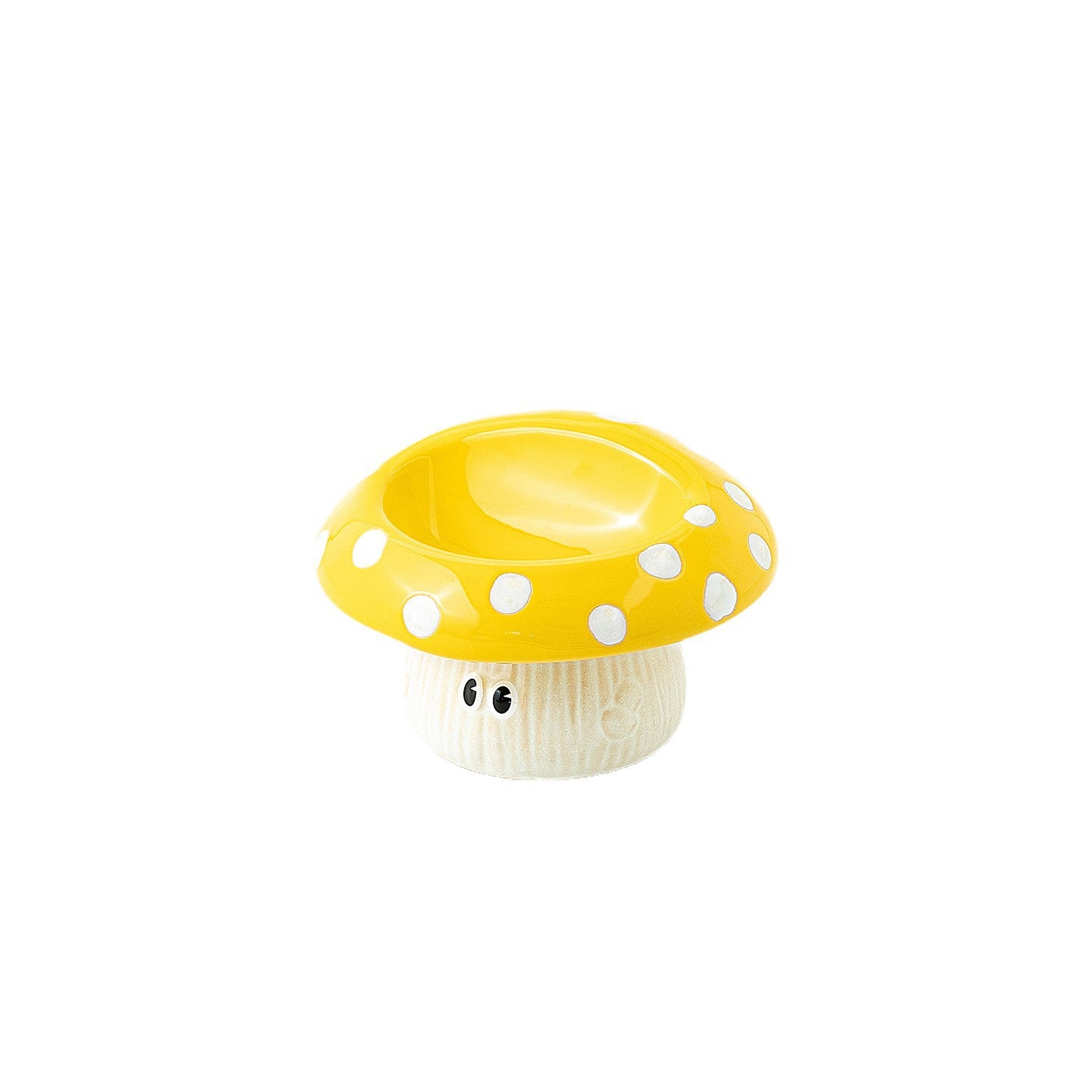 Elevated Ceramic Mushroom Pet Bowl 3.3oz 100ml