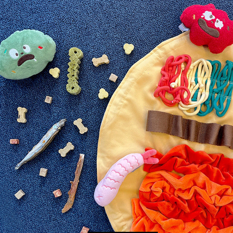 Ins Korea New Pet Sniffing Pad Set Tibetan Food Toy Plush Tibetan Food Toy Cute Shaomai Toy