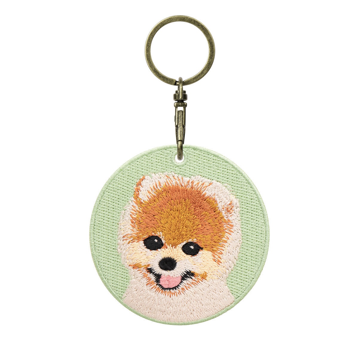 Double-sided Embroidery Patch Key Chain - Dogs