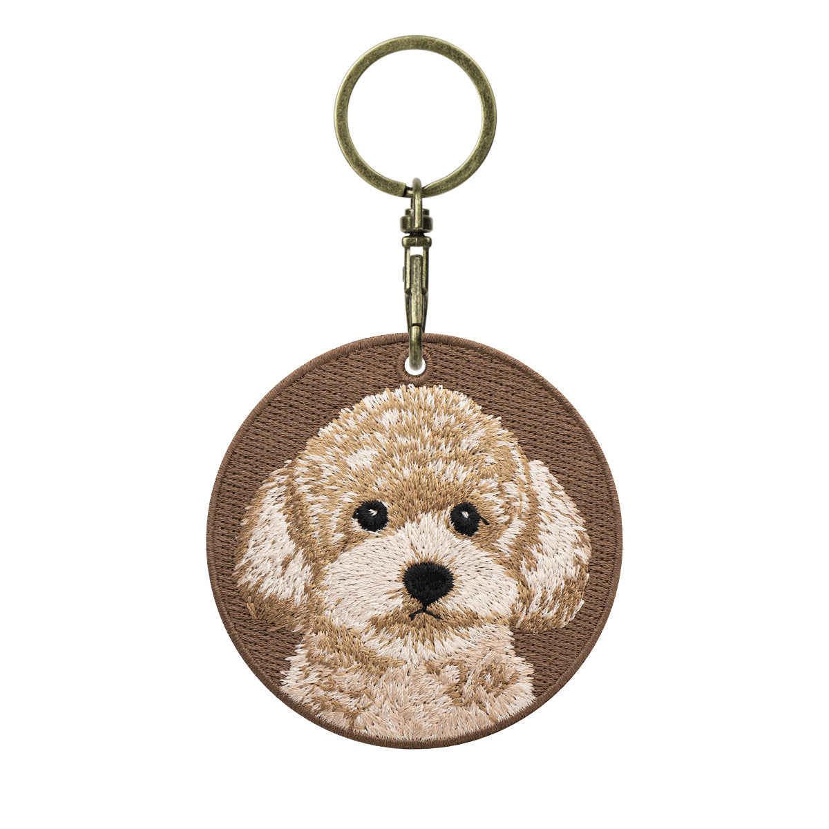 Double-sided Embroidery Patch Key Chain - Dogs