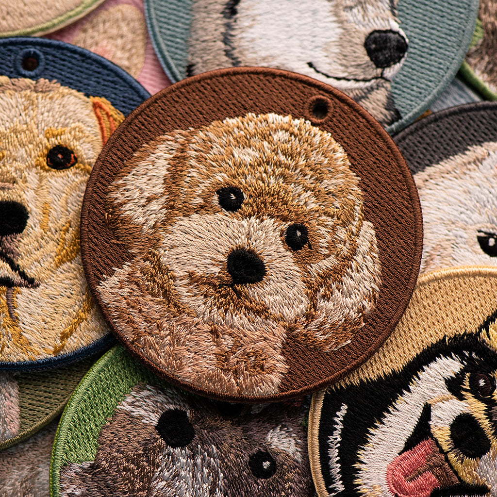 Double-sided Embroidery Patch Key Chain - Dogs