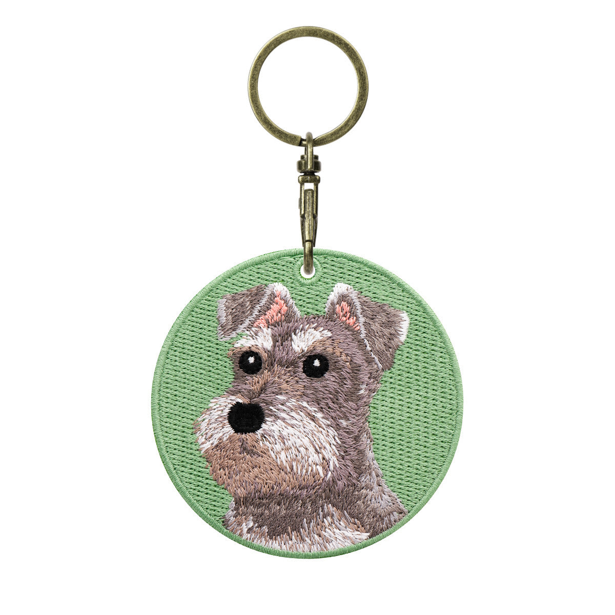 Double-sided Embroidery Patch Key Chain - Dogs