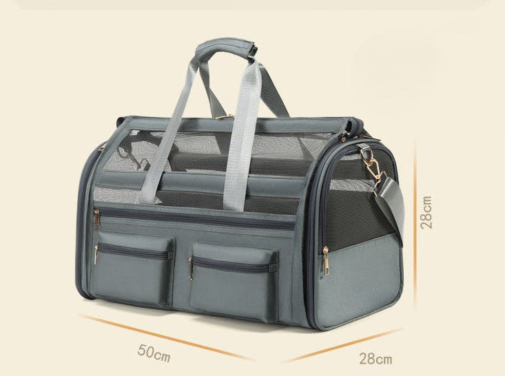 Large Capacity Foldable & Breathable Mesh Cat Carrier