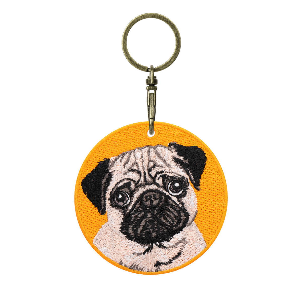 Double-sided Embroidery Patch Key Chain - Dogs
