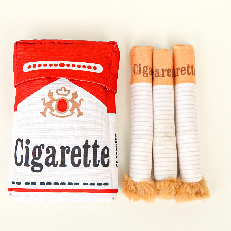 Cross-border new product dog vocalization toy simulation cigarette with box pet dog nibbling toy amazon bb call