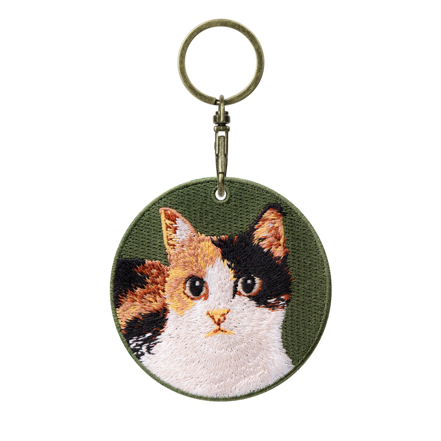 Double-sided Embroidery Patch Key Chain - Cats