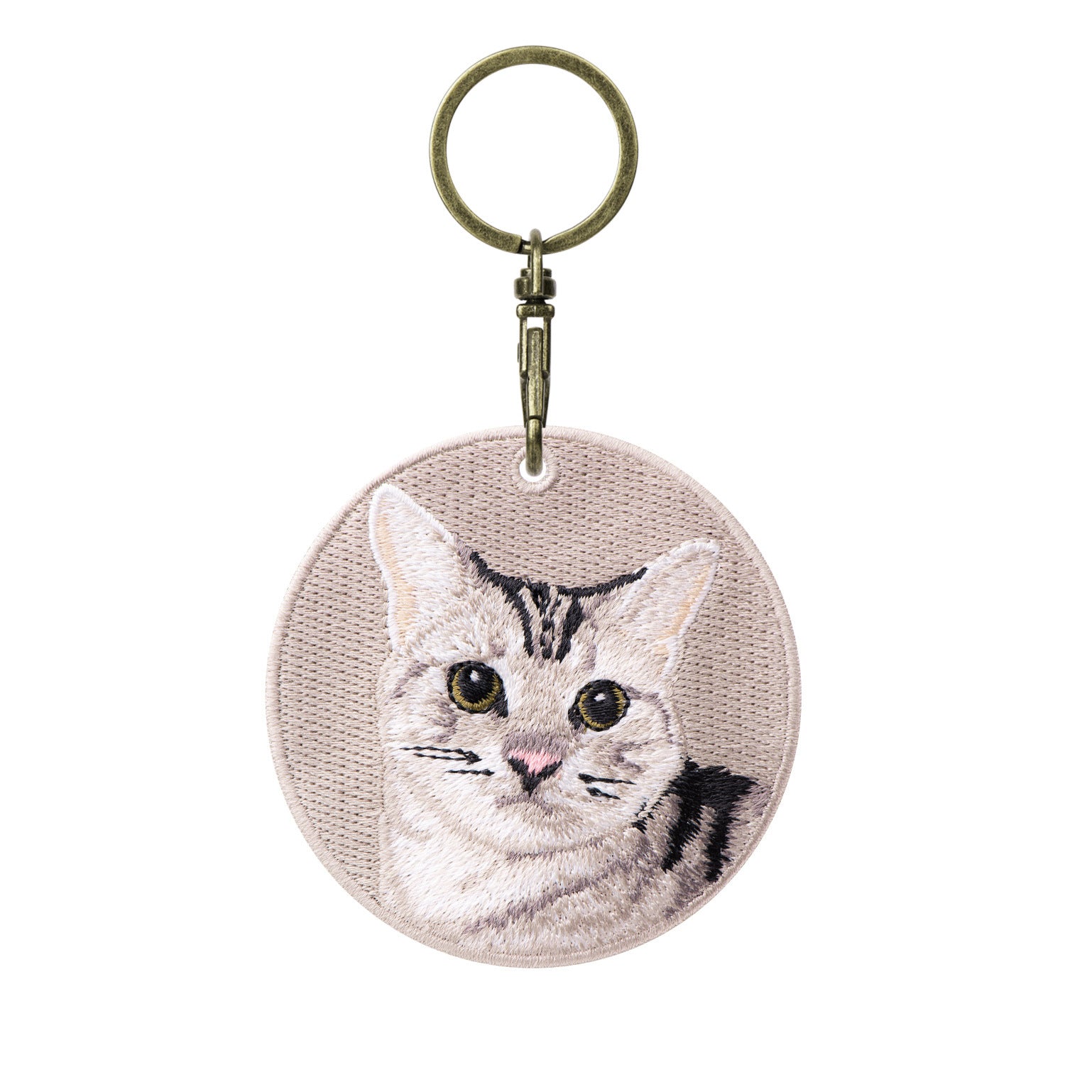 Double-sided Embroidery Patch Key Chain - Cats
