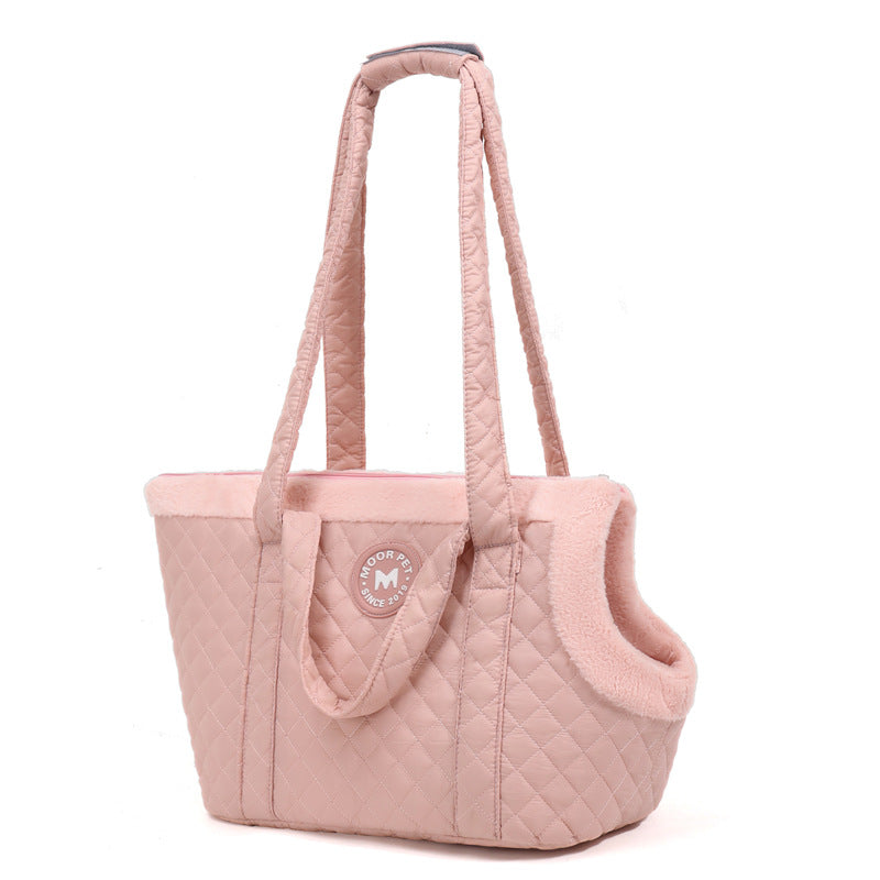 Warm & Cozy Pet Carrier - Portable Handheld & Shoulder Travel Bag For Cats & Small Dogs